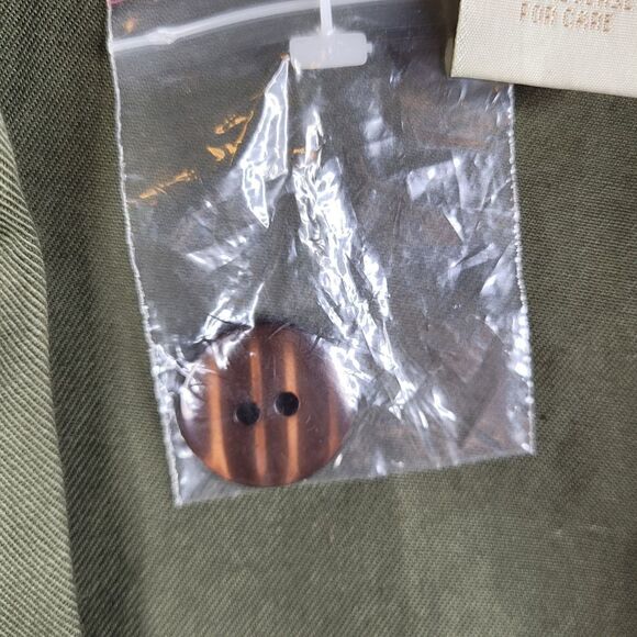 NEW Forenza VINTAGE 22W olive green twill like blazer jacket w pockets 3X 22 NWT - Picture 2 of 10